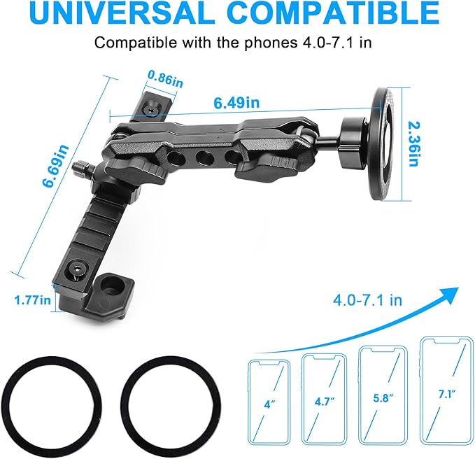 BESTAOO Phone Mount MagSafe Compatible with 2019-2026 Chevy Silverado/GMC Sierra 1500 Dash Phone Holder Interior Accessories, 360° Adjustable Cell Phone Mount (Magnetic)