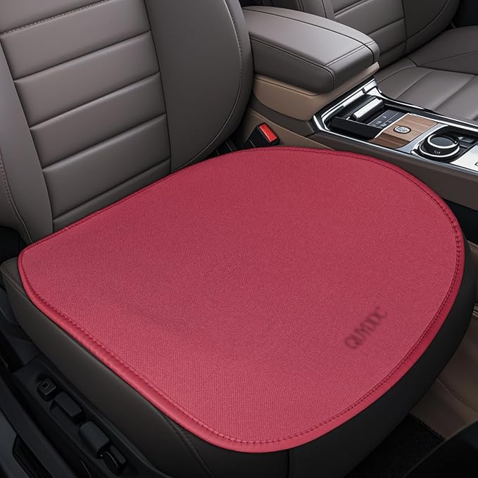 KEYOOG 2PCS Car Seat Covers Cushion, for Car Seat Office Chair, Prevent Seat Dirt, Thin and Breathable, Do Not Affect Seat Ventilation Functions, with Non Slip Bottom, 20.5"x19.3" Red