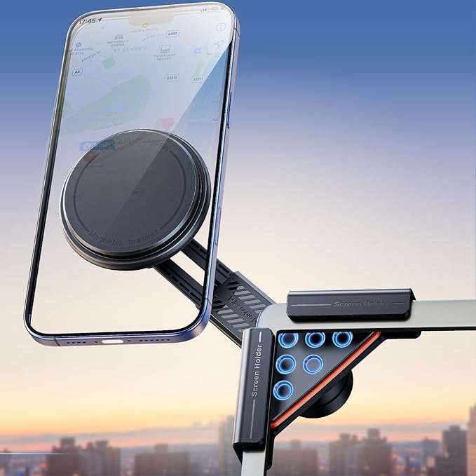Tesla Phone Mount for Tesla Model Y/3 2026 2025 2024 2023 2022, 360°Swivel Car Accessories for Tesla Screen Magnetic Phone Holder Stand, (for Tesla Model Y(Juniper)/3(Highland)/X/Cybertruck)