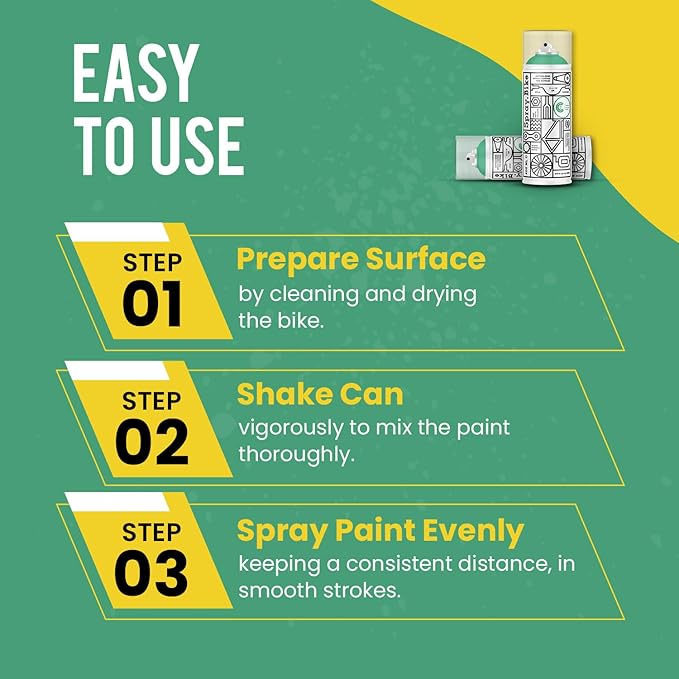Spray.Bike Spray Paint | Designed Mainly for Bicycles | Multi-Use Acrylic Spray Paint for Metal, Plastic | High Coverage Bike Paint, 400ml, Milan Celadon 1
