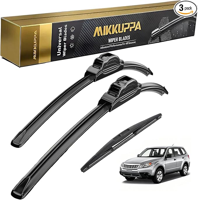 MIKKUPPA 26"+17"+14" Windshield Wiper Blades Replacement for 2012-2018 Subaru Forester, 2015-2019 Subaru Outback, Front Rear Wipers Durable Stable Quiet All Season Wiper Set (Pack of 3)