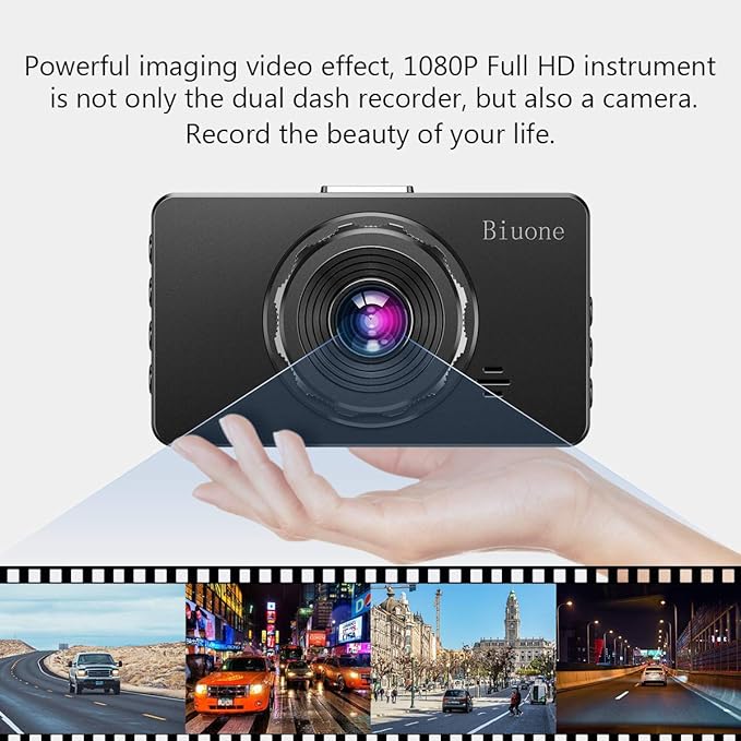 Dash Cam Front and Rear, Dash Camera for Cars with 32G Card Super Night Vision, Car Dash Cam 1080P Dashboard Camera with G-Sensor, Parking Monitor, Loop Recording, Motion Detection Car Camera