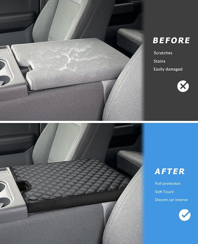 INTGET Car Center Console Armrest Cover for 2025 Ford F150 Accessories 2015-2023 2024/for F250 F350 F450 F550 2017-2024 40/20/40 Jump Seat Console Lid Seat Cover (Cushion, 2015-2026 Jump Seat)