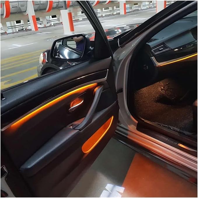 2 Colors Interior Led Stripe Decorative Door Ambient Light Compatible with BMW 5 Series F10/f11(Idrive Control)