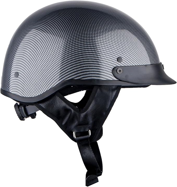 1Storm Motorcycle Half Face Helmet Mopeds Scooter Pilot with Retractable Inner Smoked Visor