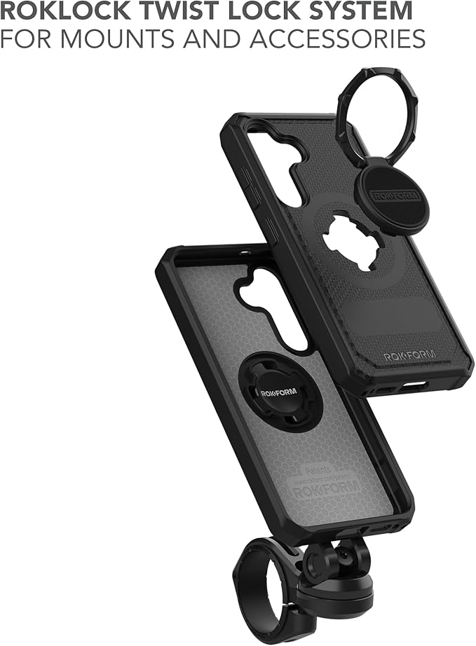 Rokform - Galaxy S24 Case, Rugged Series, Magnetic Case with Twist Lock, Drop Tested Armor (Black)