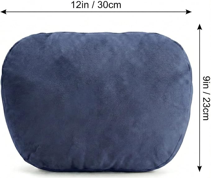 2PCS Welbrit Car Pillow for Car Neck Pillow for Driving Seat Lumbar Support Soft Cushion with Extra Filling Accessories Back Support for Travel Nap and Trips Sleeping(Blue, Head)