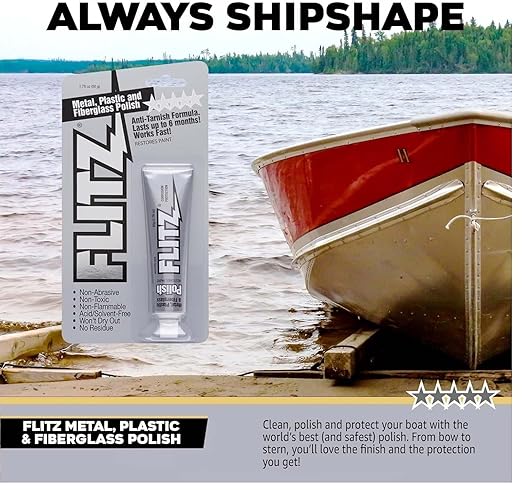 Flitz Metal Polish Paste - 1.76oz USA-Made Polish for Solid Chrome, Stainless Steel, & Aluminum - Non-Abrasive for Light Oxidation - Requires Manual Buffing - Not for Plated/Coated Surfaces (80 Pack)