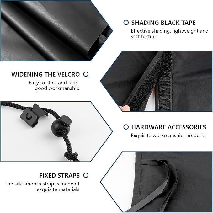3PCS Car Privacy Curtains, Auto Window Shades Kit with 2 Rear Side Window Shades, 98% Light Blocking Divider Curtain, Privacy Window Cover, Baby Shade for Sleeping, Car Camping Essentials (3PCS)