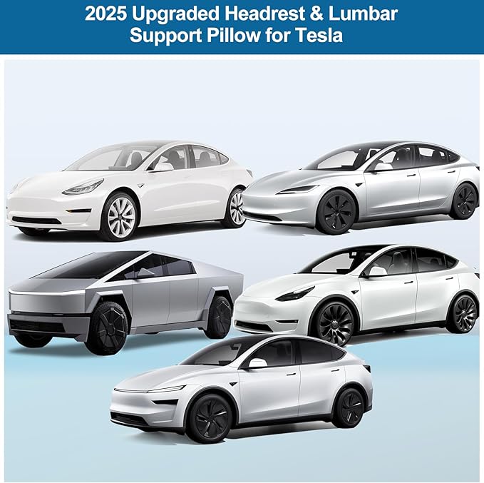 2025 Car Headrest & Lumbar Support Cushion Car Seat Cushion with Neck Pillow & Lumbar Support Kit Ergonomic Seat Headrest and Backseat Universal Fit Headrest Car Pillow for Driving Seat Office