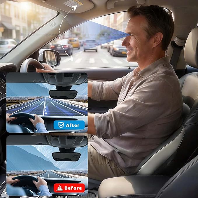 Memory Foma Car Seat Cushion Relief Back Pain, Ergonomic Comfort Tailbone Wheelchair Cushions, Driver Passenger Sciatica Reducing Hemorrhoid Pillow, Coccyx Support Office Chair Cushion 2 Pcs