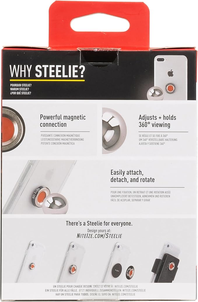Nite Ize Steelie Vent Kit - Magnetic Cell Phone Holder for Car Vents - Phone Mount - Orbiter Plus