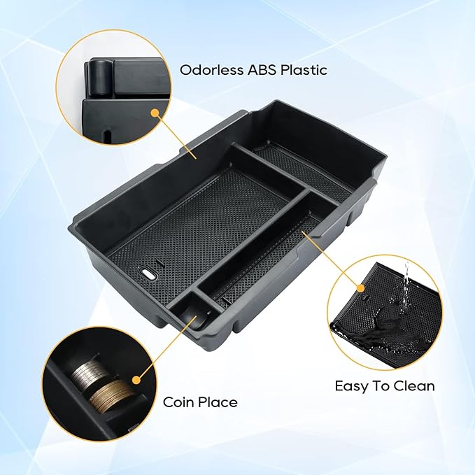 LFOTPP 2026 CRV Center Console Organizer for 2023 2024 2025 2026 Honda CRV Accessories ABS Plastic Armrest Console Tray Compatible with 2023-2026 CRV EX/EX-L/Hybrid Sport/Hybrid Sport Touring