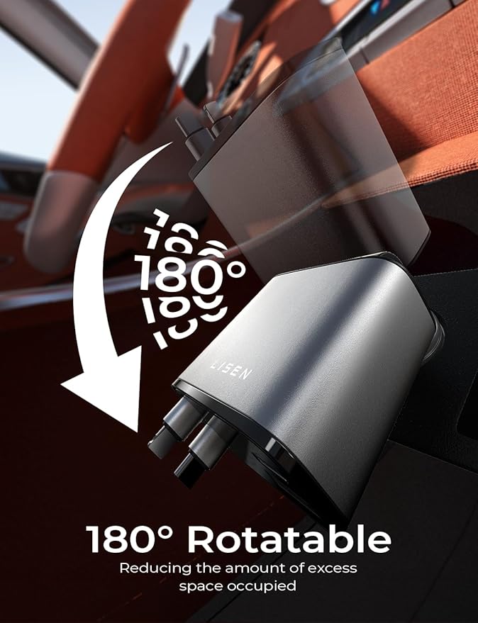 LISEN Retractable Car Charger [RV Power Adapters ] for iPhone 17 USB C Charger Fast Charging, Travel Essentials Gifts for Women Men, Early Today 2025