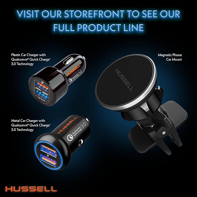 HUSSELL Magnetic Phone Car Mount, Air Vent Phone Mount for Car 360° Adjustable Universal Magnet Phone Holder - Compatible with Any Cell Phone, iPhone Galaxy LG Huawei