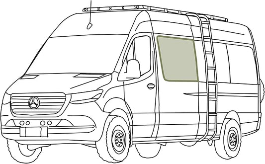 VanEssential Insulated Blackout Window Cover Designed for Mercedes-Benz NCV3 & VS30 Crew Window VWD Direct Fit - Charcoal Gray