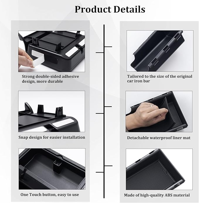 JKCOVER Front Under Seat Tray and Armrest Hidden Box Storage Organizer Compatible with Jeep Wrangler JL/JLU 2018-2023 2024 2025 2026 and Jeep Gladiator JT Truck 2020-2026 Accessories （Patented Design）