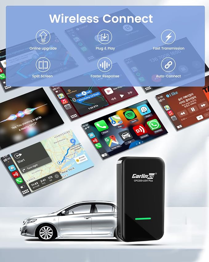 Carlinkit 3.0 Wireless CarPlay Adapter USB for Factory Wired CarPlay Cars (Model Year: 2015 to 2026), Wireless CarPlay Dongle Convert Wired to Wireless CarPlay