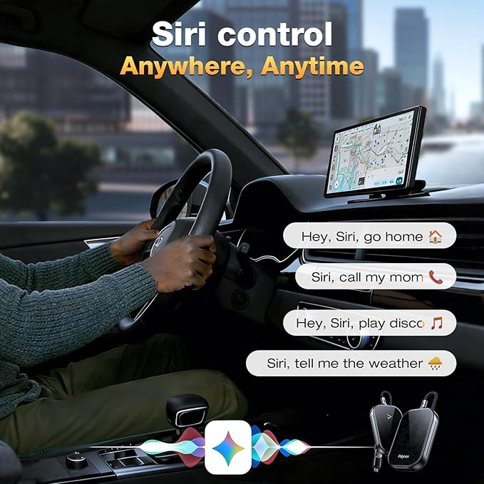 Wireless CarPlay Adapter for Apple [2026 Upgraded A7-Ultra Chip] Multi-User, Full-Auto Car Play Wireless Adapter for iPhone 6-17 Pro Max, Zero Latency, Cars 2015+, Plug & Play