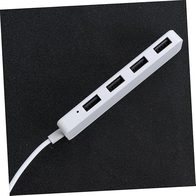 OSALADI 3pcs High- USB Hub Adapter Multi-Device USB Splitter for Laptops and Supports OTG White Play Design Compatible Car and Wall Chargers