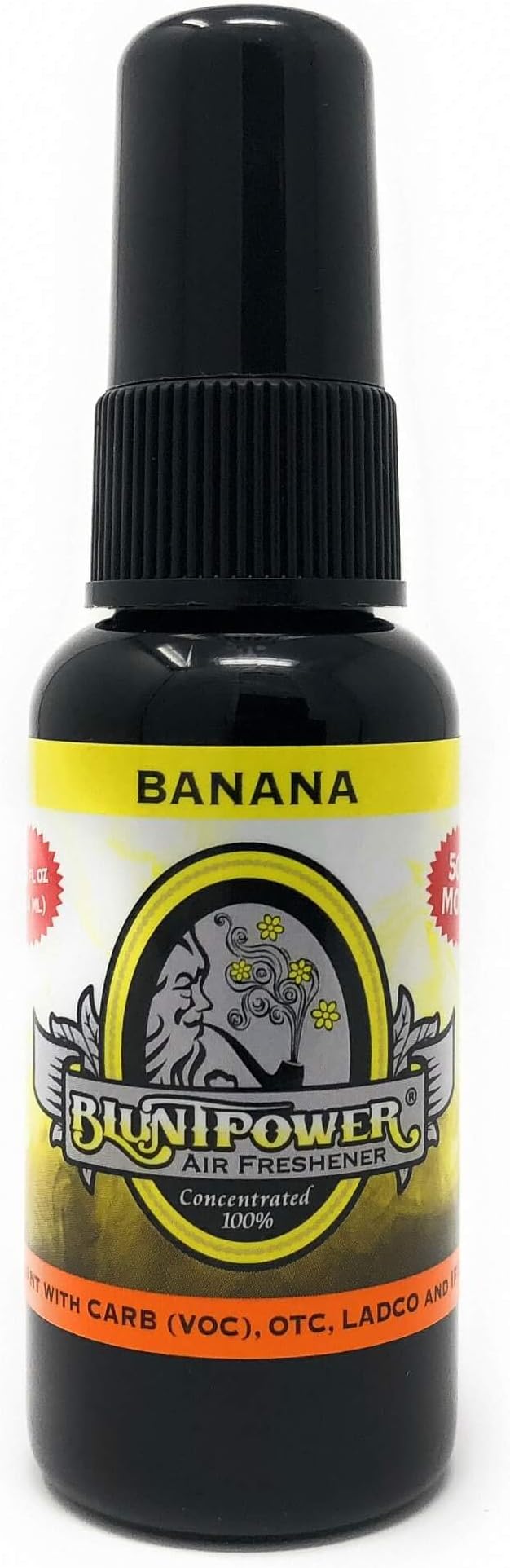 BluntPower (Banana, 1 Pack) Concentrated Air Freshener for Room and Car Spray - Oil-Based Diffuser Spray Bottle - Long-Lasting Bathroom Spray, Car Freshener, & Odor Eliminator Spray