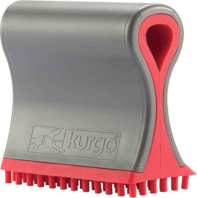 Kurgo Shed Sweeper - Dog Hair Remover for Car, Carpet, & Upholstery - Lightweight Silicone Brush - Reusable Pet Hair Removal Tool - Easy to Clean - Grooming Accessory for Home or Auto