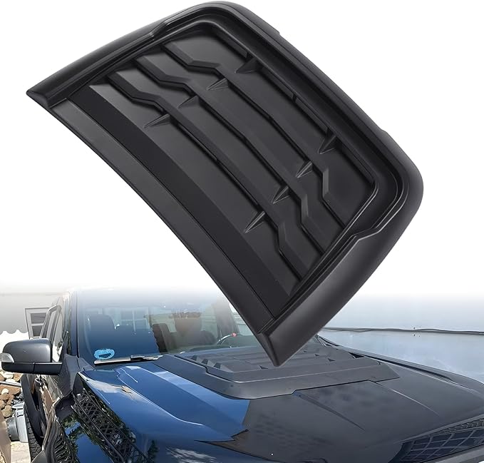 aqxreight Hood Air Intake Vent Scoop Cover ABS Excellent Heat Dissipation Sporty Look Bonnet Air Vent Cover Fit for XLT XLS XL 2015 to 2022 (Matte Black)