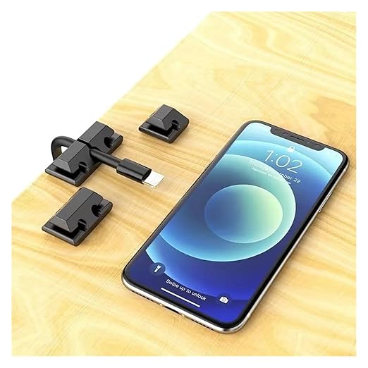 MUdson Cable Fixer Cable Organizer Clips in Car Home Office Desktop Tidy Management Wire Cord Holder Cable Winder Keyboard Durable (Color : White-1 Clip)