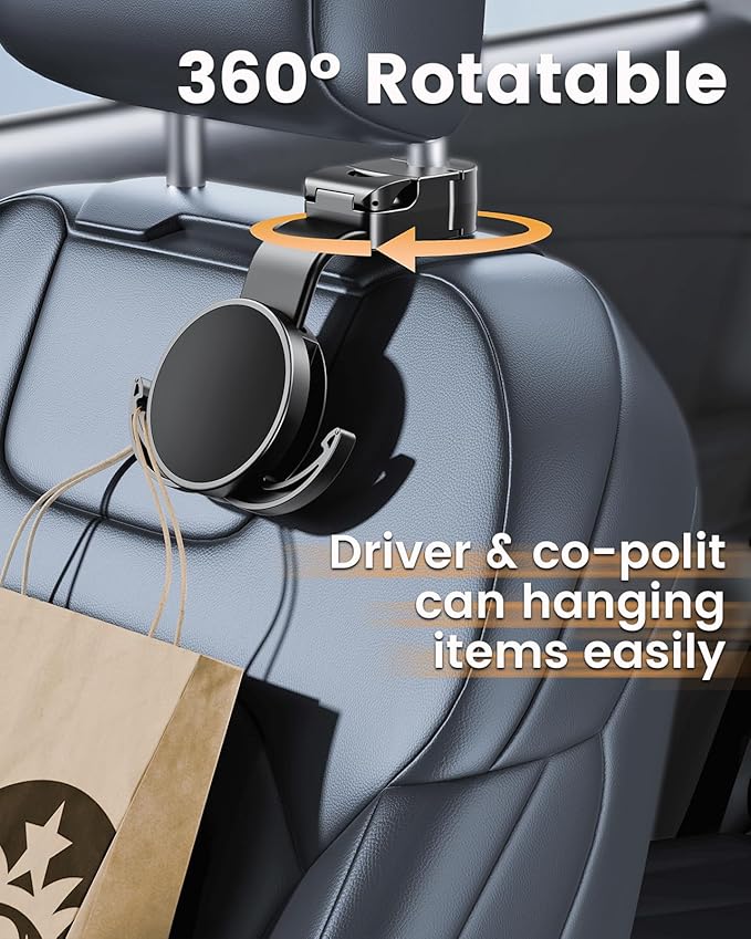 Magsafe Phone Holder for Backseat, Hideable Storage Key Bag & Bendable Strong Magnetic Seat Phone Holder for Kids iPhone 15 Pro Max