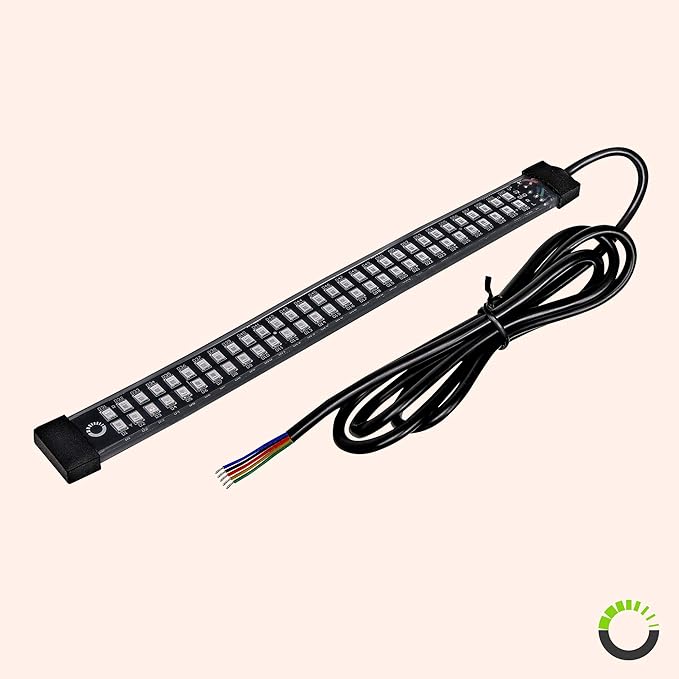 TRUE MODS 2pc 5" Red LED Motorcycle Turn Signal & Brake Tail Light Strip Kit [Waterproof] [Single Row] [50% Running] [100% Brake/Blinker] Self Adhesive Surface Mount Flexible Lamp for Dirt Bike ATV