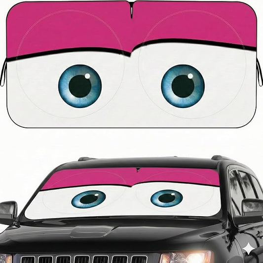 eygeufg Windshield Shade, Car Sun Shade for Front Windshield (Pink, Large)