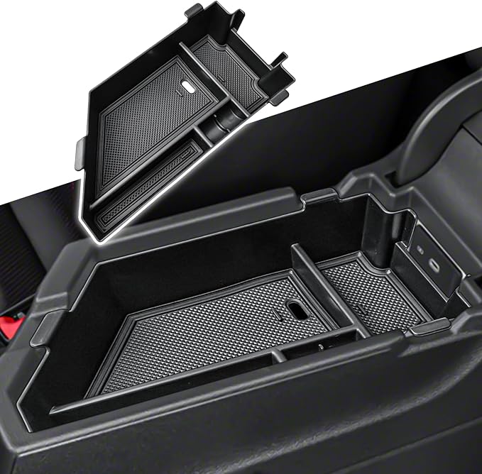 Center Console Insert Tray Compatible with Volkswagen Jetta 2020 2021 2022 2023 2024 2025 2026 Accessories, Armrest Box Organizer Storage Tray for 2020-2026 Jetta S/SE/SEL/Sport/GLI, Black