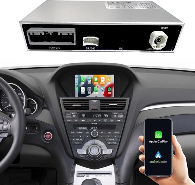Wireless CarPlay Upgrade Module for Acura ZDX Upgraded Accessories Upgrade Kit fits 2010-2013 CarPlay Retrofit Kit Support OEM Display