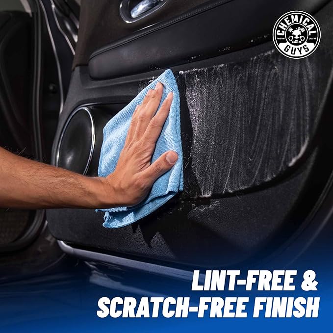 Chemical Guys Workhorse Professional Microfiber Towels, Blue - 6 Pack Ultra-Soft Blend Detailing Towels for Wax, Glaze, Interior, Glass & All-Purpose Cleaning 16" x 16"