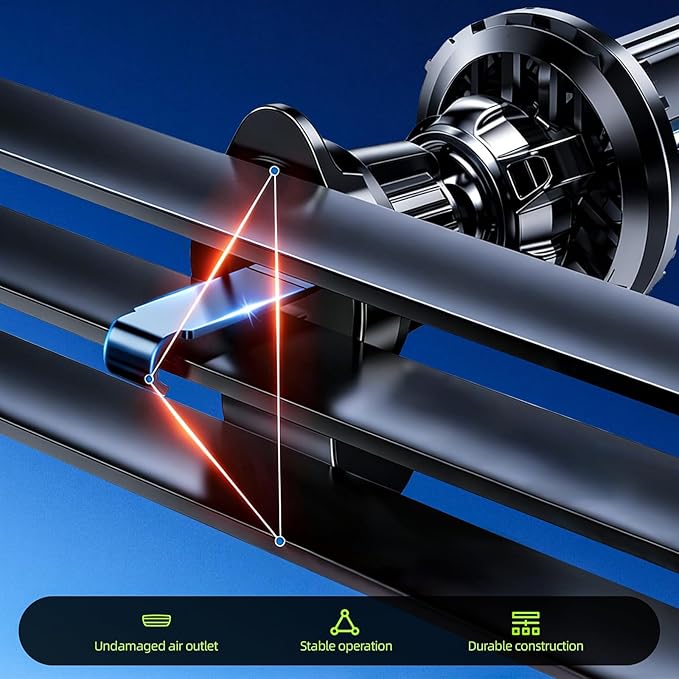 25W Qi2.2 Wireless Car Charger, Magnetic Phone Holder with RGB Light and Ice Cooling, Car Mount Charger 360°Rotation for Air Vent, Fast Charger for iPhone 17 Max Plus 16 15 14 13 12 Air Pro