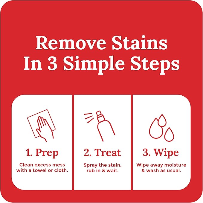 Emergency Stain Rescue Stain Remover Spray - Emergency Stain Spray for Laundry & Carpet - Upholstery & Fabric Treater - No Added Phosphates Wine & Coffee Spot Treatment - 3-Pack 4 Fl Oz Unscented