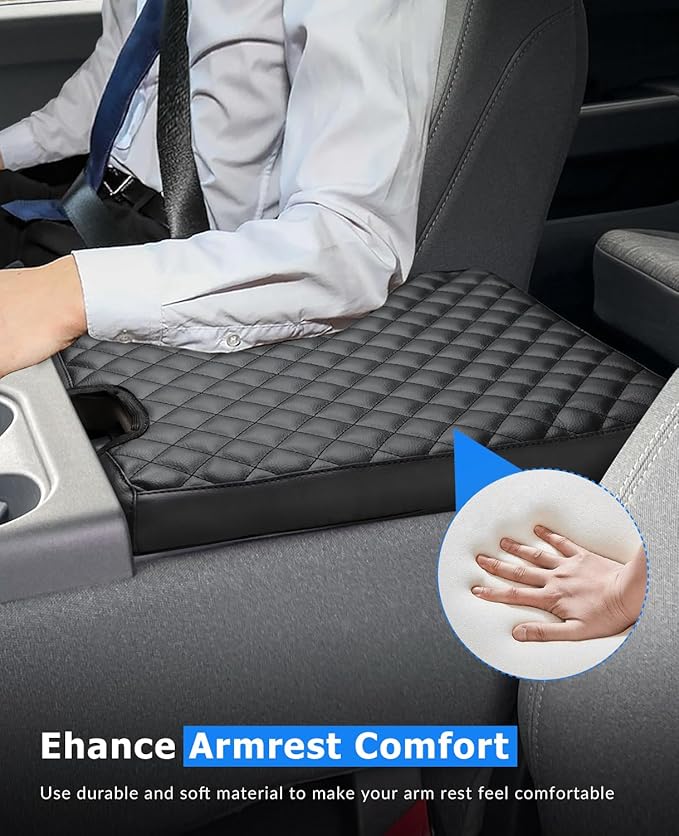 INTGET Car Center Console Armrest Cover for 2025 Ford F150 Accessories 2015-2023 2024/for F250 F350 F450 F550 2017-2024 40/20/40 Jump Seat Console Lid Seat Cover (Cushion, 2015-2026 Jump Seat)