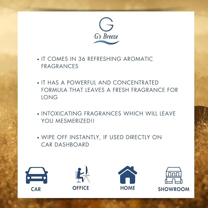 G's Breeze Musk Air Freshener – Rich Musk and Woody Scent for Home, Office & Car – Transform Your Space with Warm, Earthy Aroma that Brings Comfort, Depth & Touch of Elegance to Any Atmosphere