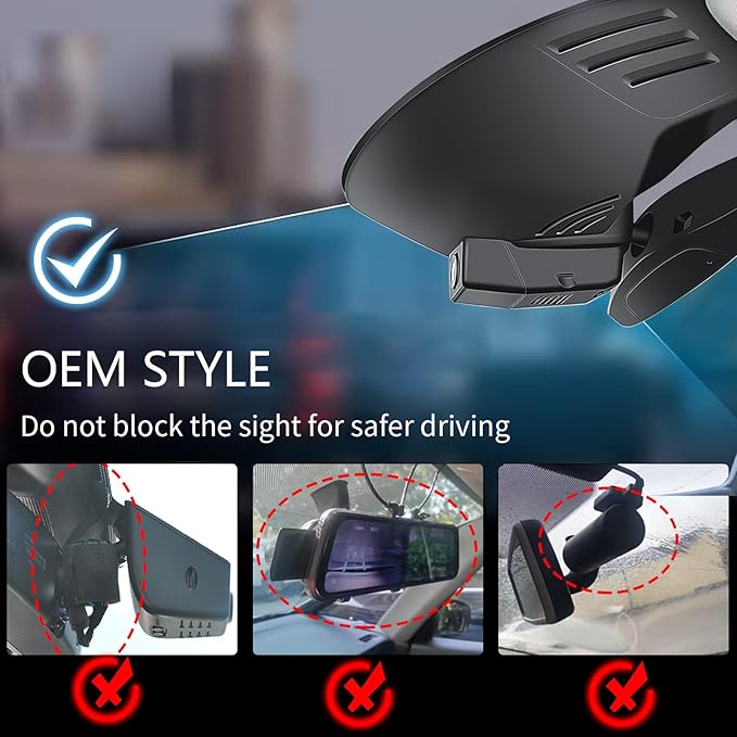Mangoal Front 4K & Rear 1080P Dash Cam Custom for Volvo XC90 2016 2017 2018 2019 2020 2021 2022 (Model A),T5 T6 T8,Integrated OEM Look,UHD 2160P Video,WiFi & App,Easy to Install,128GB Card