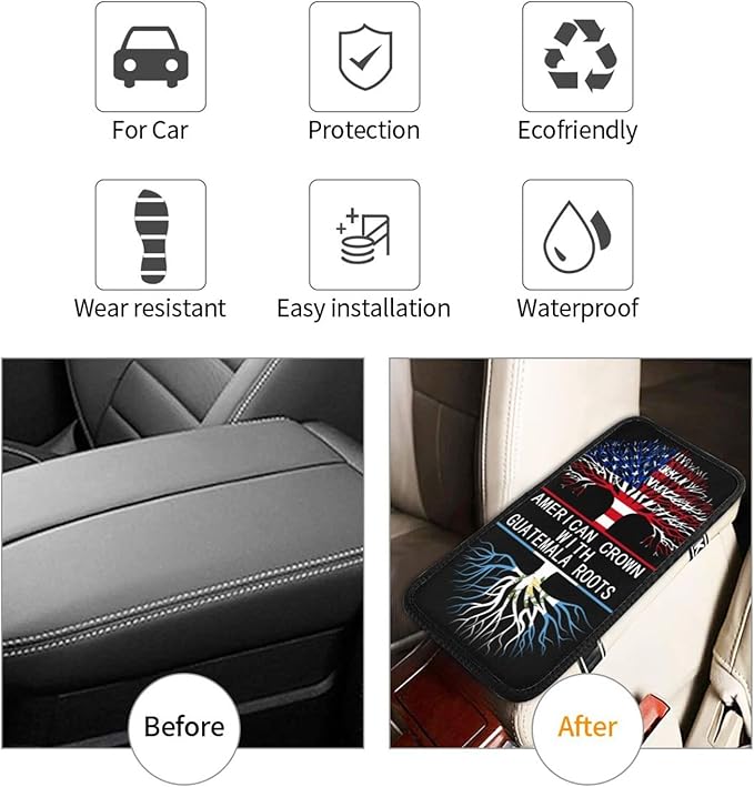 DARLEKS Car Armrest Cushion Auto Center Console Cover Pad Car Handrail Box Universal Decoration Mat