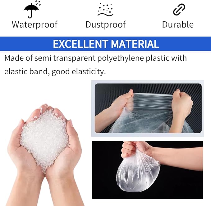 100 PCS Universal Car Disposable Steering Wheel Cover with Elasticity,Easy to Install Steering Wheel Shield,One-time Use Car Steering Wheel Protector for Auto Truck Bus, Keep Auto Interior Clean