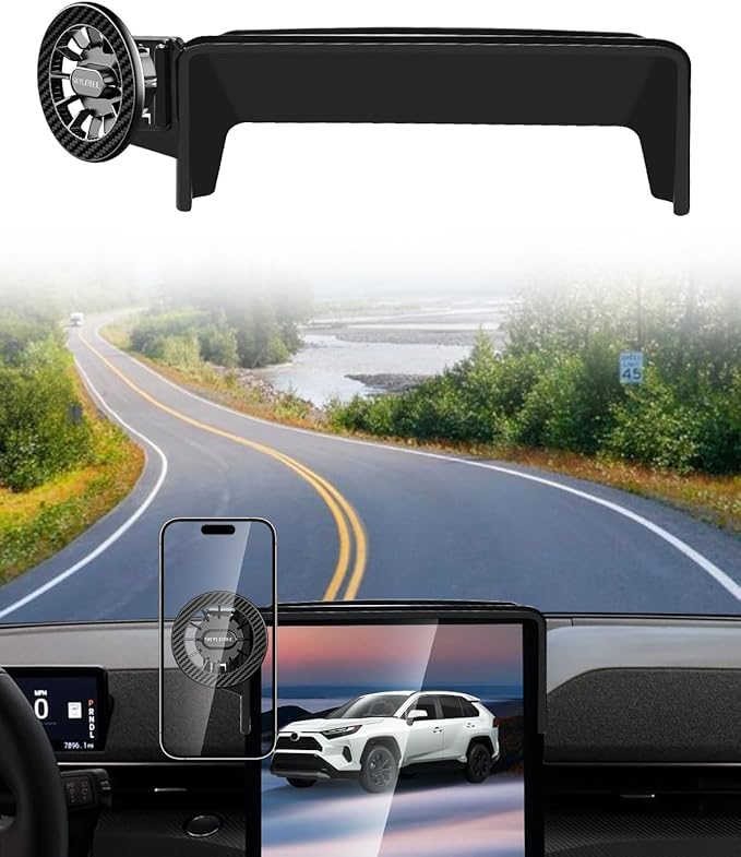 SKYLOTEC Car Phone Holder for 2021-2025 Ford Mustang Mach E Accessories 15.5-Inch Screen Fixed Clip, Automobile Cradles Magnetic Phone Mount Compatible with MagSafe, Strong Magnets Cell Phone Base