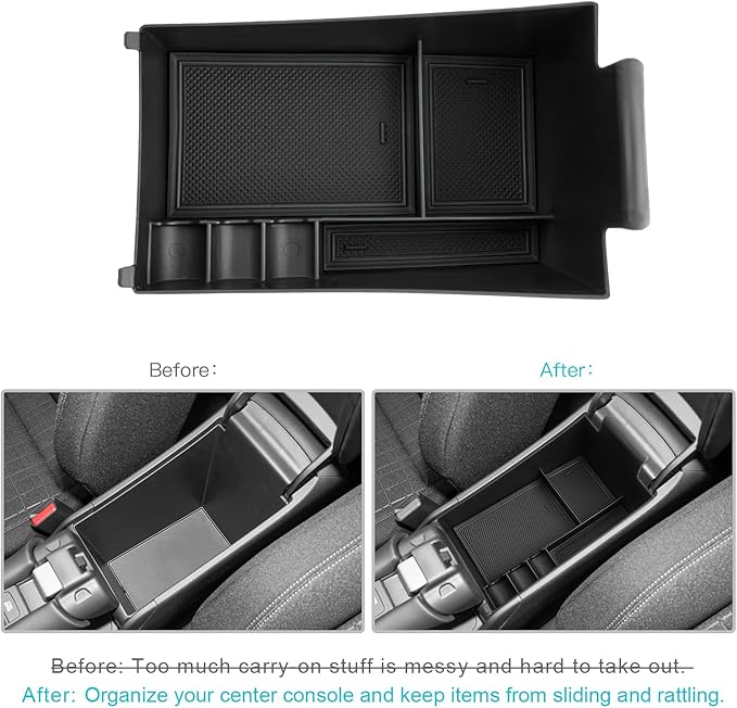 CDEFG 2025 2026 2027 HR-V Center Console Organizer Tray for 2023-2026 2027 Honda HRV HR-V Accessories Middle Console Armrest Tray Storage Box Secondary Insert Coin Container Car Interior Accessory