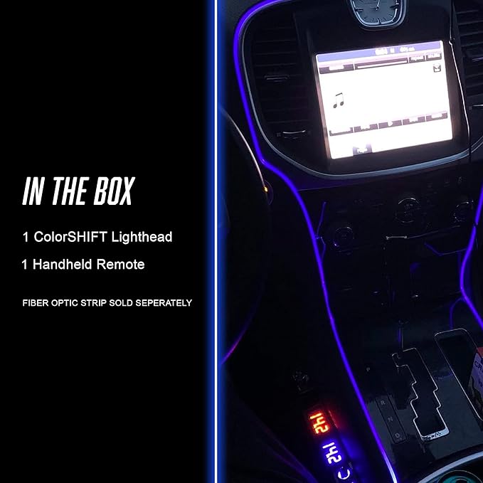 ORACLE LIGHTING ColorSHIFT LED Fiber Optic Dash Kit | Multiple Color Light Head, 1 Piece with Controller, Part # 4231-333-1