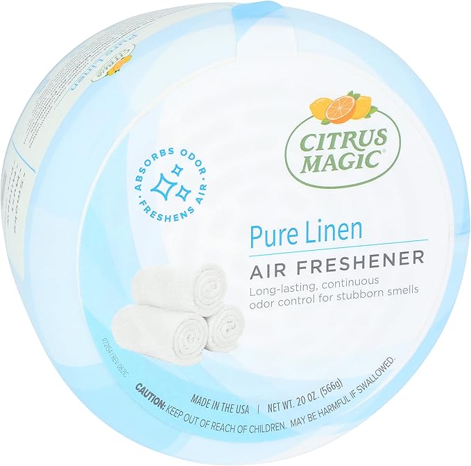 Citrus Magic Odor Absorbing Solid Air Freshener, Pure Linen, 20-Ounce, Pack of 2
