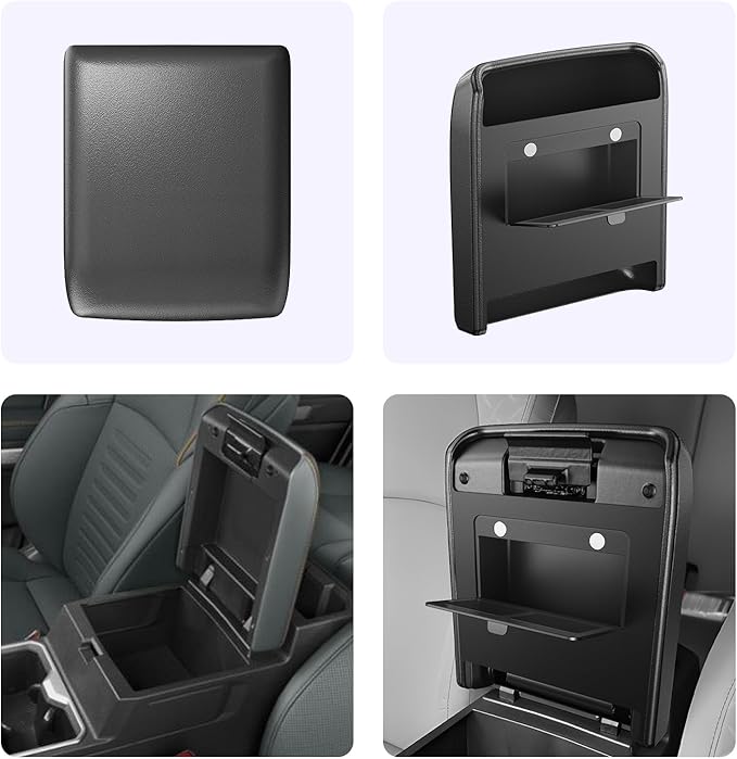 LUWU 2026 Tacoma Center Console Cover Hidden Storage Box Compatible with 2024 2025 2026 Toyota Tacoma Accessories Silicon Material Armrest Cover Center Console Hidden Organizer Box (2 in 1 Design)