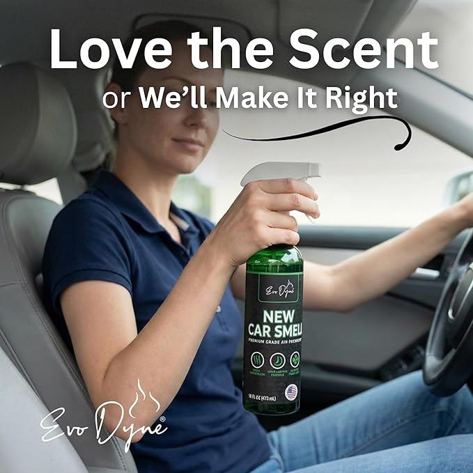 New Car Smell Spray (16oz) – Long Lasting Air Freshener for Cars, Eliminates Odors, Fresh New Car Scent Like Dealership Finish, Made in USA