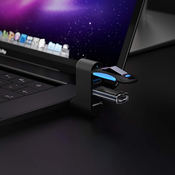 SABRENT Premium 3 Port Aluminum Mini USB 3.0 Hub [90°/180° Degree Rotatable] (HB-R3MB)