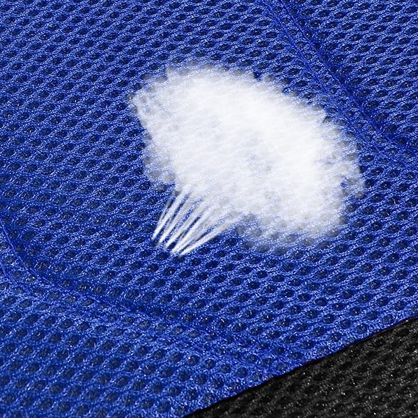 3D Air Mesh Car Seat Cover Front Sets Washable and Breathable Premium Cloth Automotive Vehicle Seat Covers for Cars Interior, Universal Fit for Most Cars, Sedan, Truck, SUV(Black/Blue)