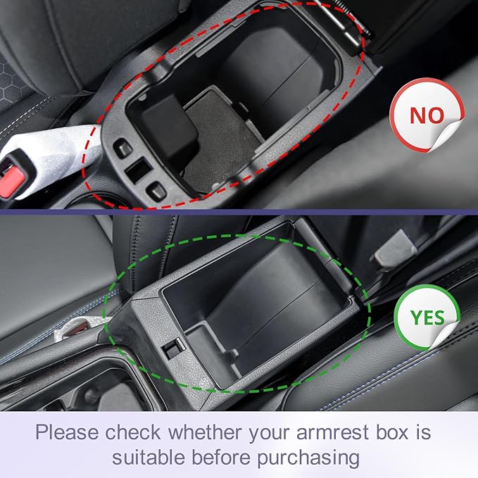 RUNROAD Center Console Organizer Tray Compatible with Jeep Compass 2022-2025 Accessories, Coin Holder Armrest Tray Secondary Storage Box Insert Console Organizer Card Container, Blue (NOT For Ltd)